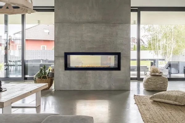 American Hearth Boulevard Vent-Free See-Through Linear Fireplace 48