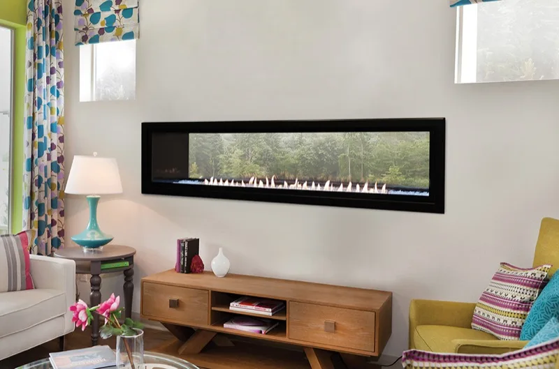 American Hearth Boulevard Vent-Free See-Through Linear Fireplace 60